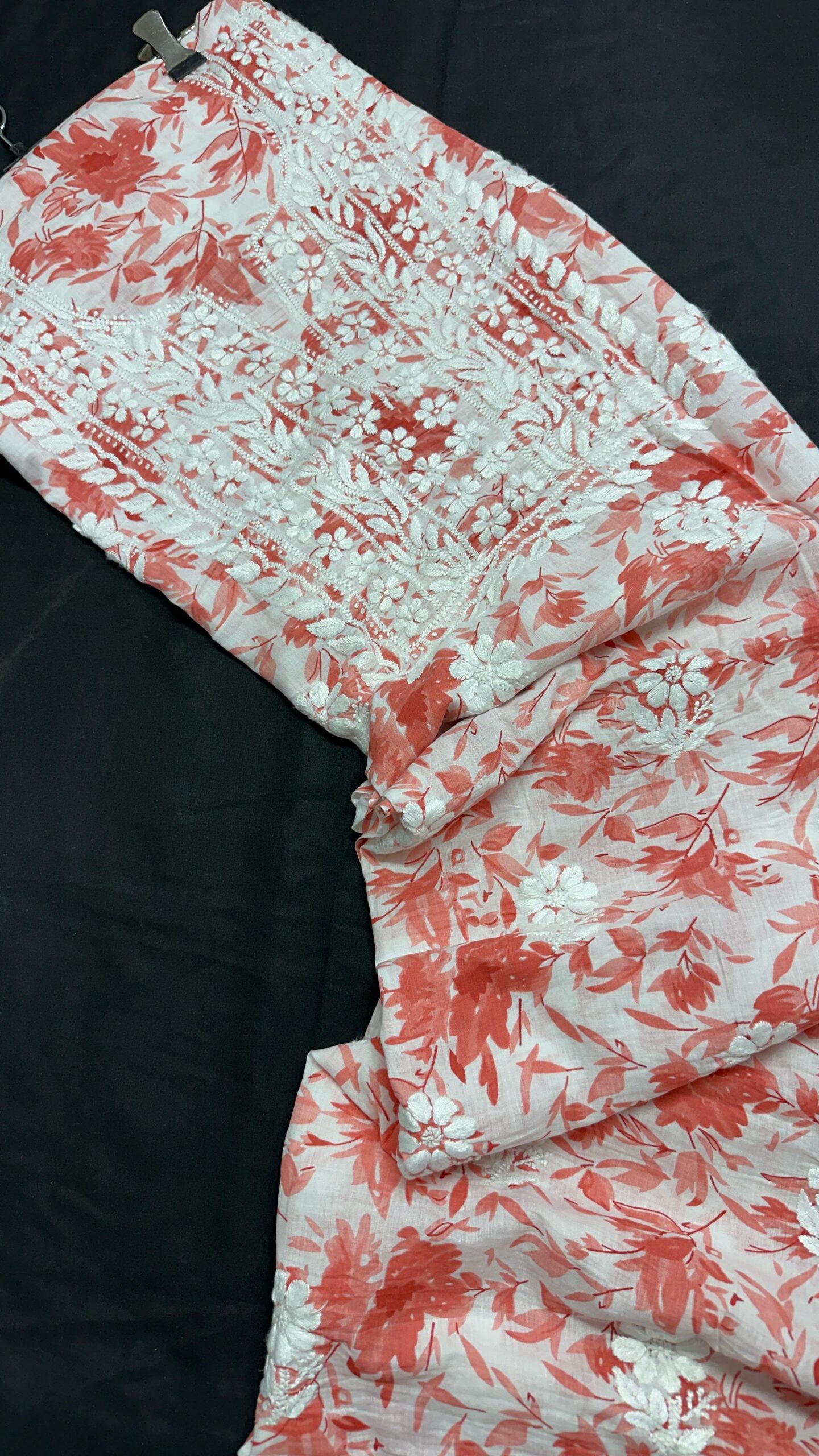 bharat Pure Mul Mul Cotton Chikankari Shirt