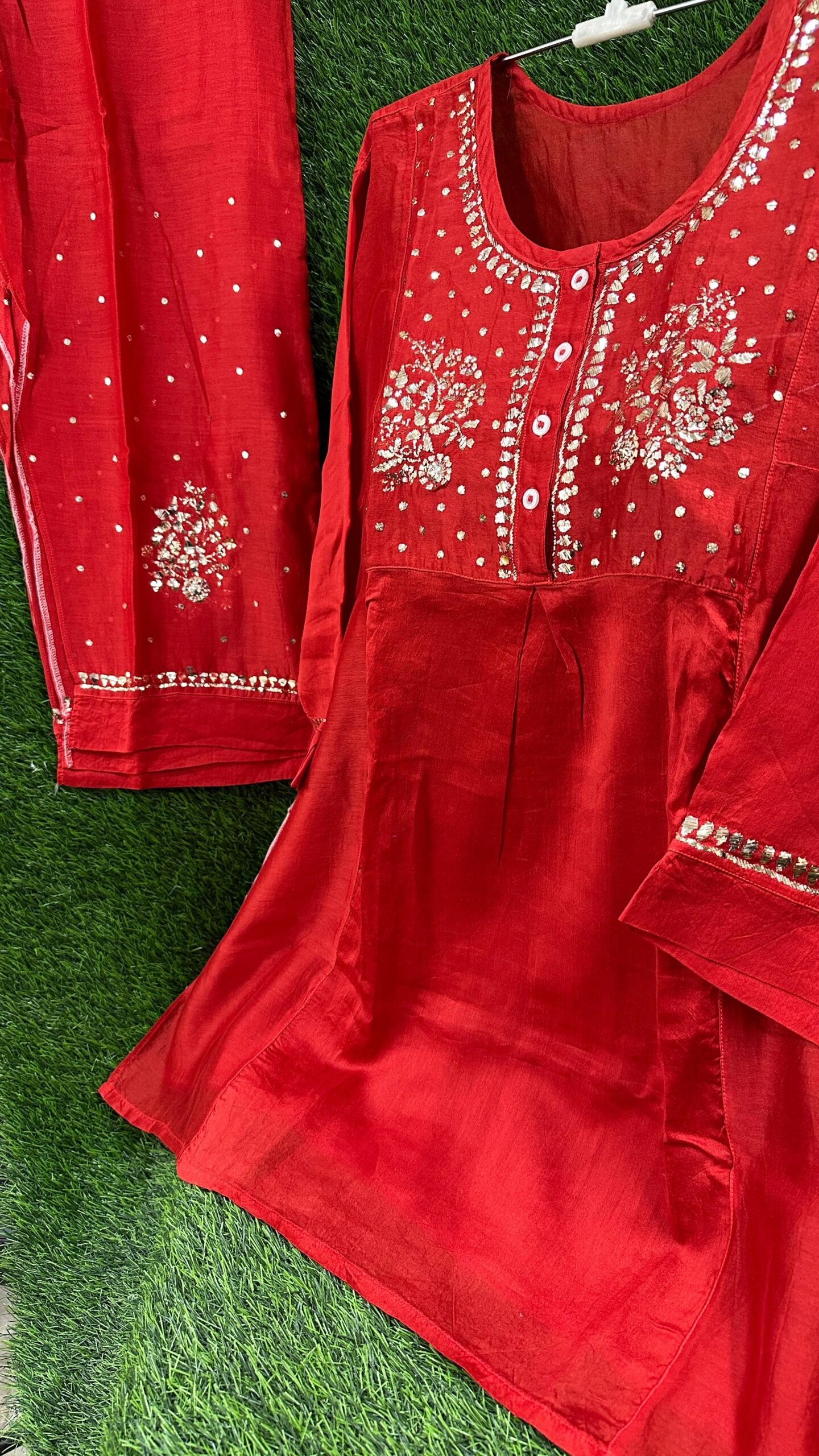 bharat Chanderi Silk Mukesh Cord Set