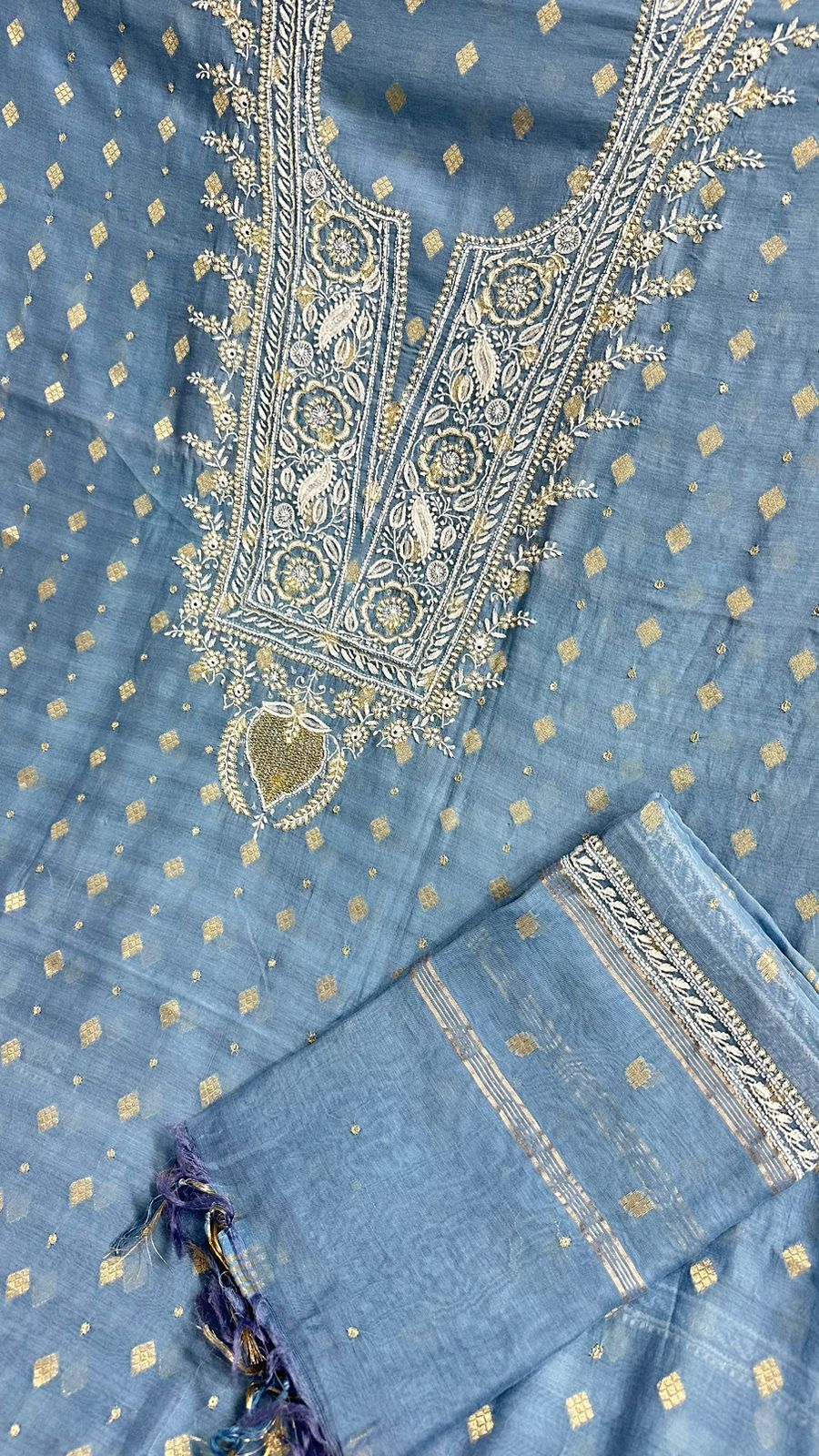 Bharat Pure Mul Chanderi Silk Shirt n Dupatta