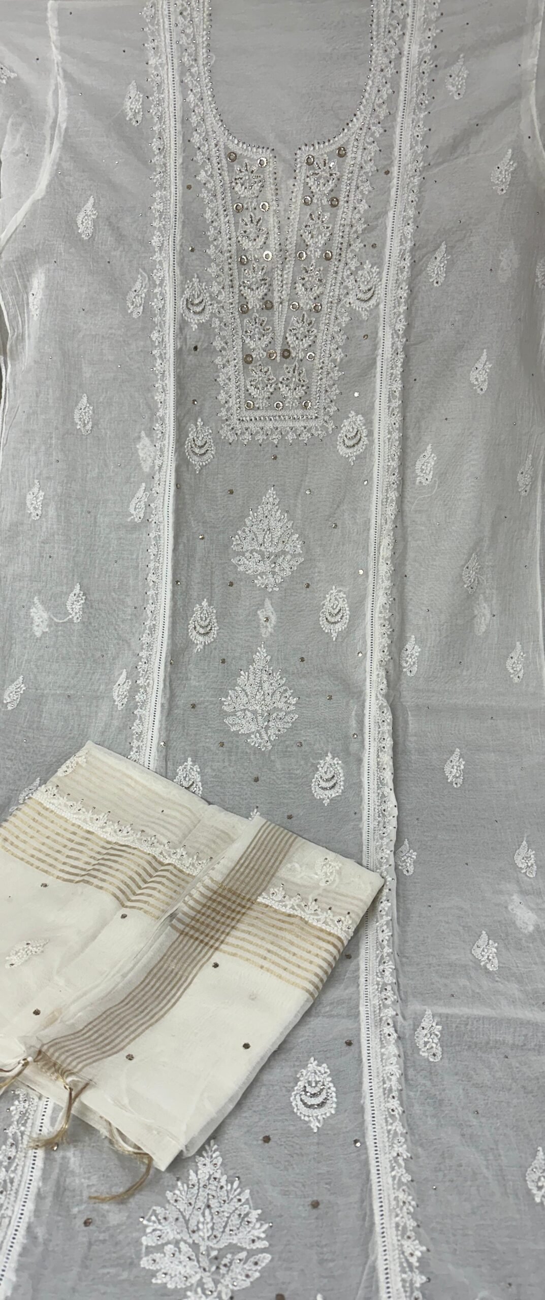 bharat Soft Chanderi Suit Set with Mukesh Work