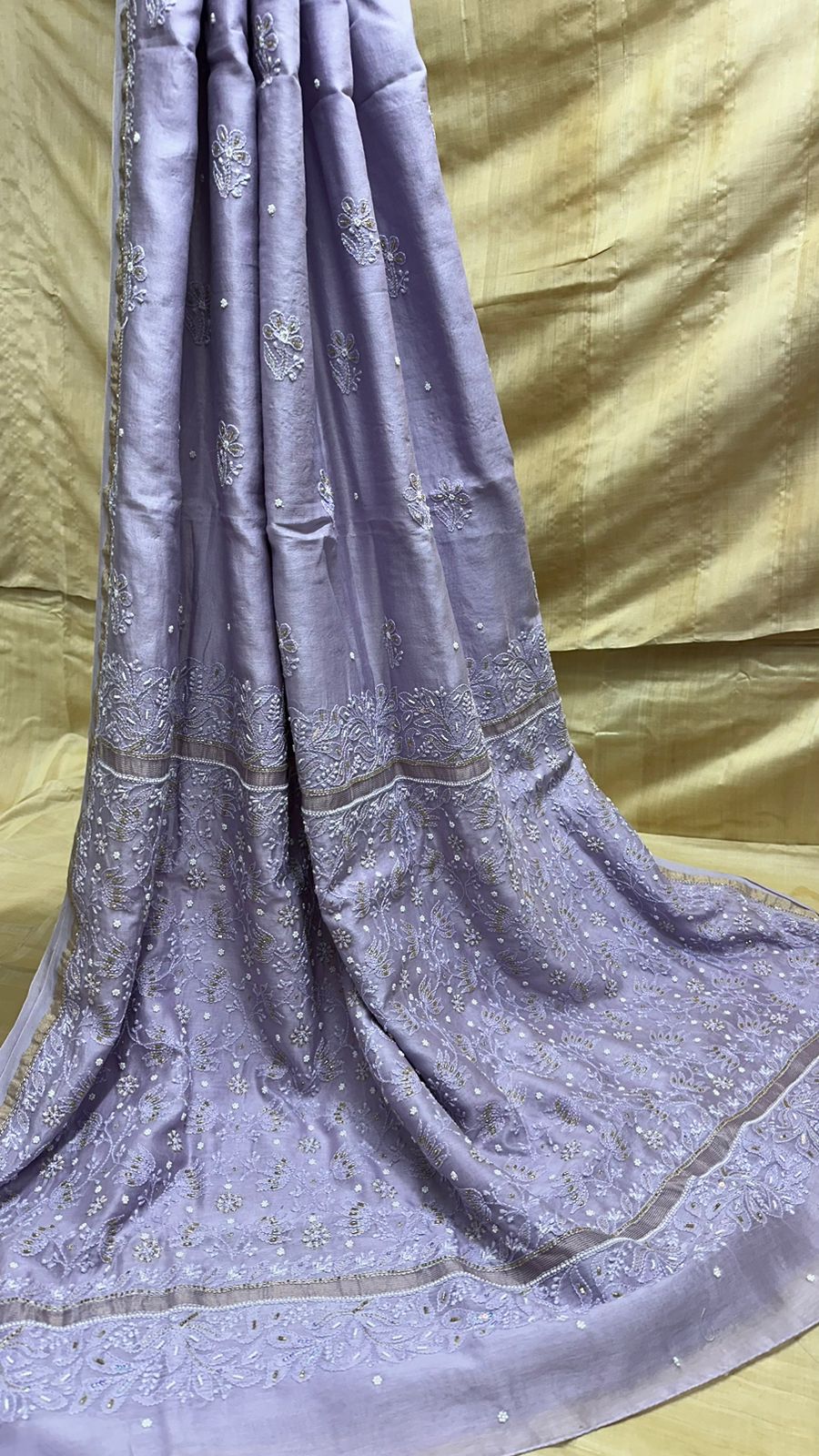 bharat Lucknowi Chikan Elegance Saree