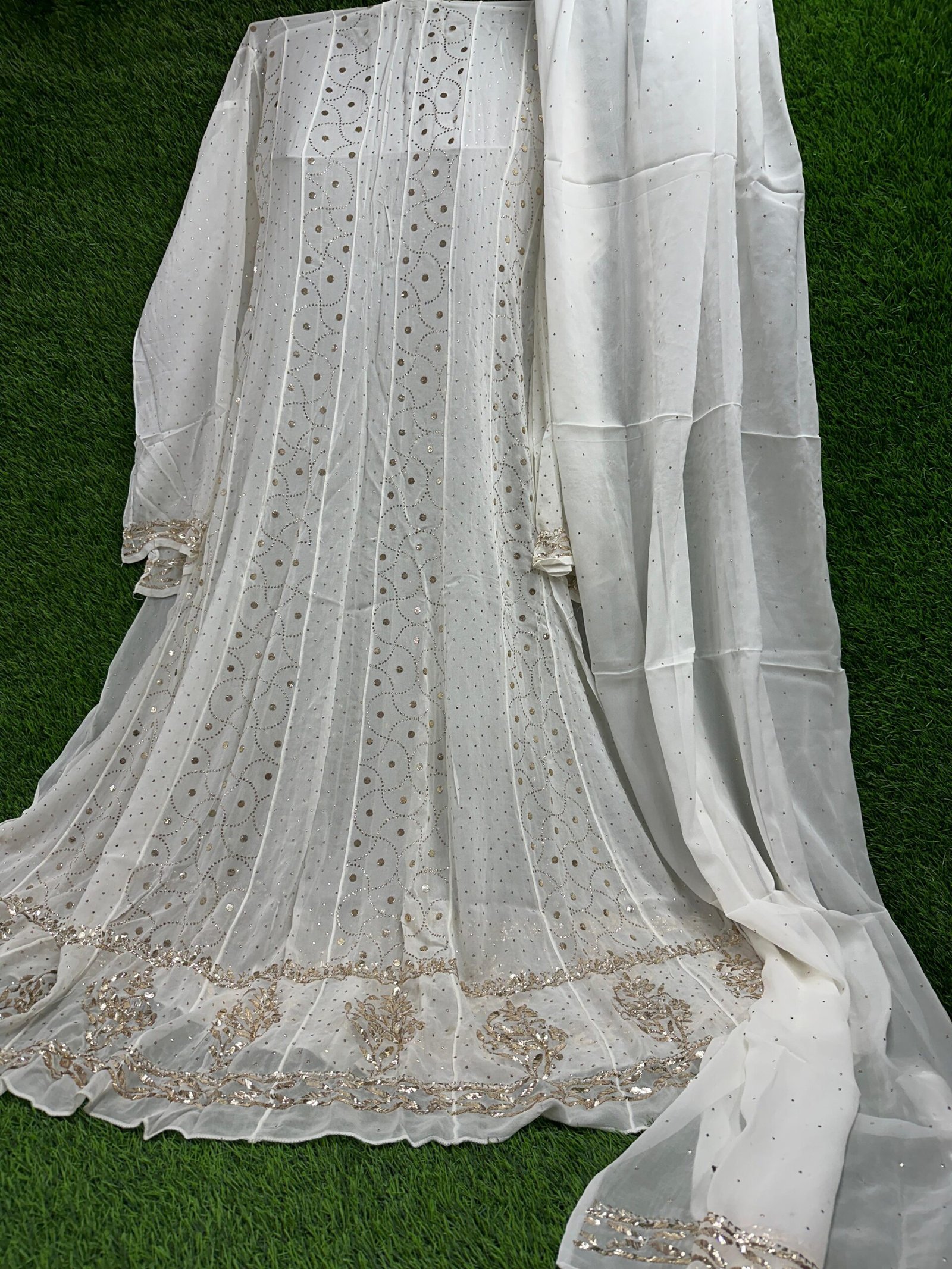 Bharat Viscoce Georgette Anarkali With Hand Embroiderey